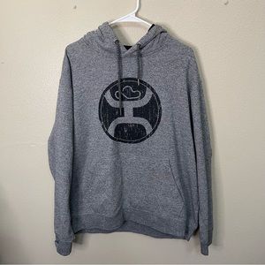 Hooey Hoodie Gray with Black Size XL, Fits like Large